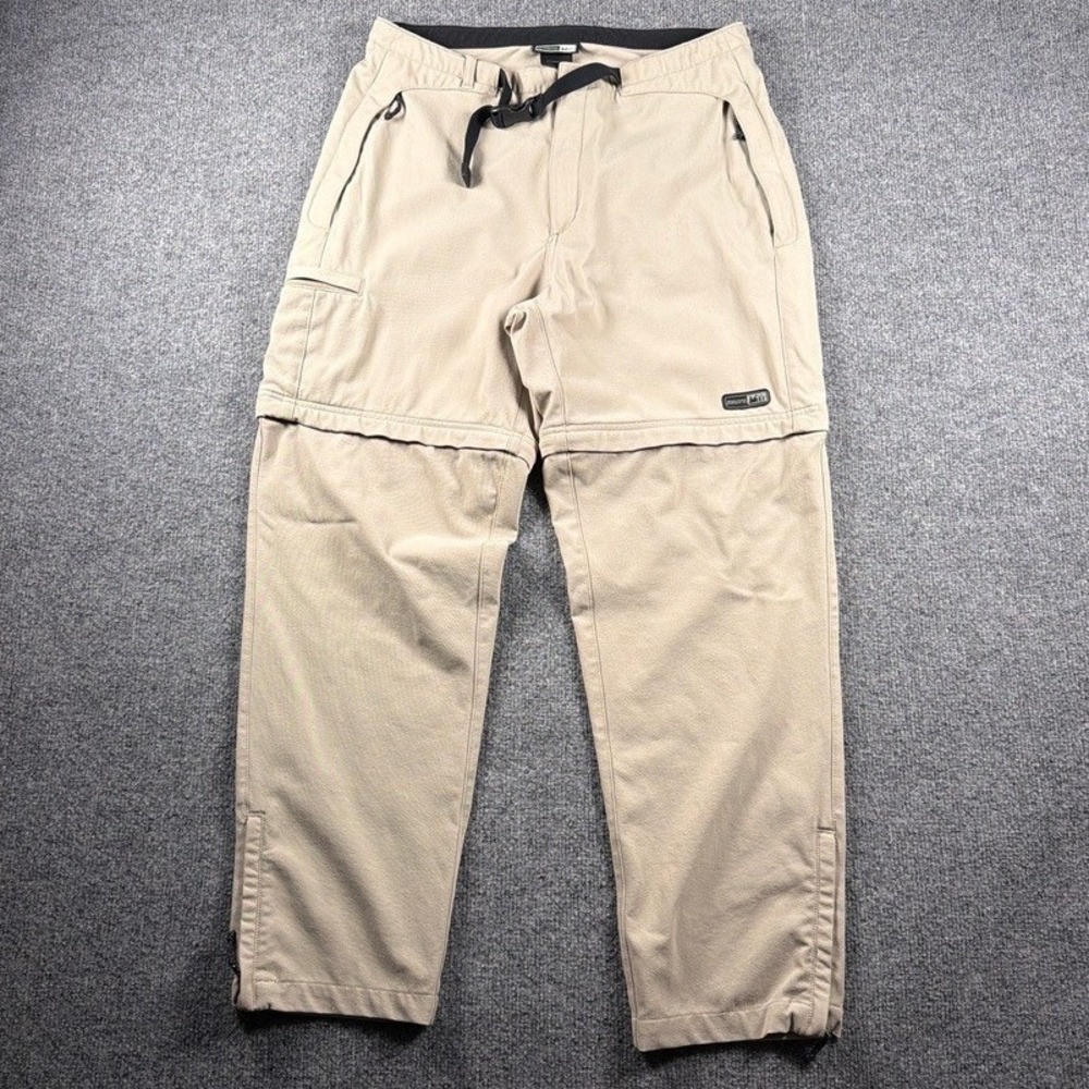 REI Sahara Convertible Hiking Pants Womens 12 Tan Zip Off Cargo Gorpcore Y2K
